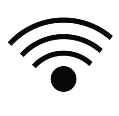 Cute cartoon hand drawn vector Wi-Fi and signal icon.