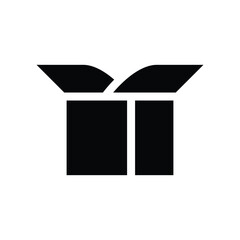Shipping Package Icon. Solid Isometric Box Symbol for Logistics UI