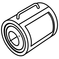 Bluetooth Speaker line art vector