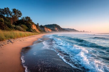 Fototapeta premium Sunrise beach scene