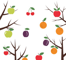Fruits on Trees and Branches