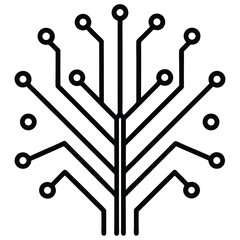 Abstract circuit board network connections technology