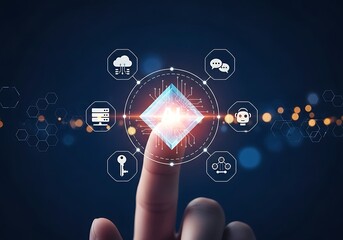 AI Technology: Futuristic Interface, Digital Transformation, Innovation Concept