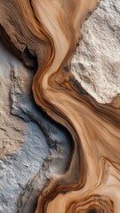 Brown natural wood texture with cracks background.