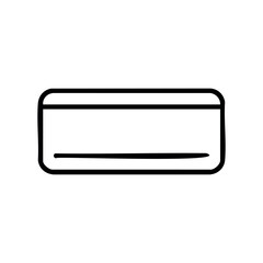 Simple hand-drawn credit card icon illustration &ndash; stock vector icon in line style