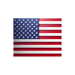 Obraz premium American flag with a textured appearance, featuring red and white stripes and a blue field with stars, isolated on transparent background