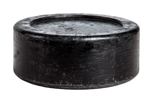 Hockey puck action ice rink sports equipment competitive environment isolated on transparent background, png