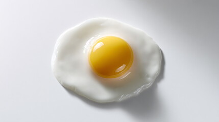 Sunny Side Up Egg Isolated on White