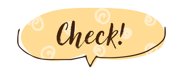 吹き出し　check　イラスト素材