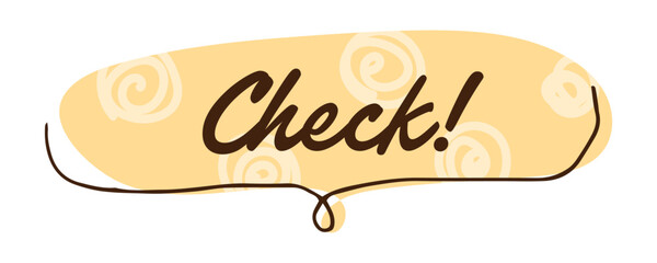 吹き出し　check　イラスト素材