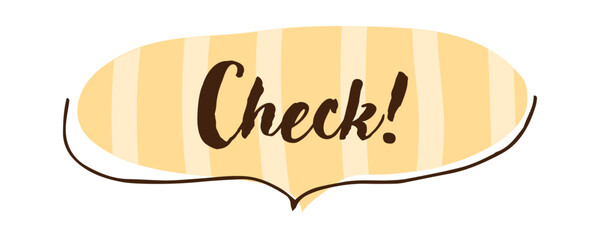 吹き出し　check　イラスト素材