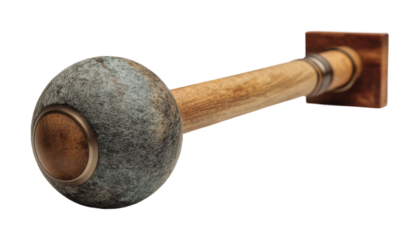 Traditional hammer throw equipment sports field isolated on transparent background, png