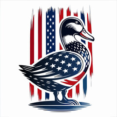 American eagle holding the USA flag in a patriotic illustration design