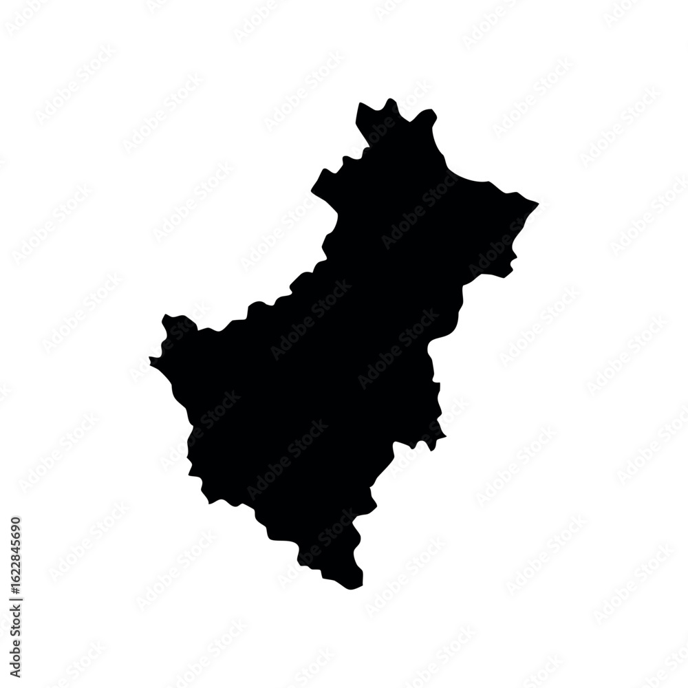 Aufkleber silhouette of a geographical map outline – stock vector icon in line style