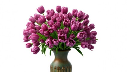 Obraz premium The elegant bloom of purple tulips