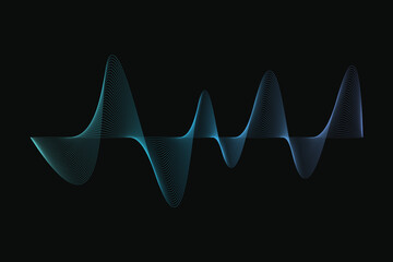 Abstract blue wave background vector