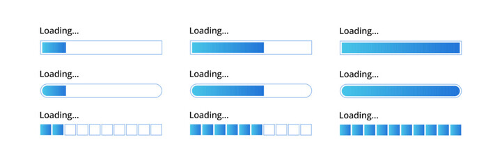 Loading, progress bar set.