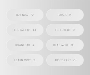 Gray CTA button set.