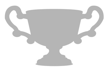 シンプルなトロフィーのイラスト　モノクロ2