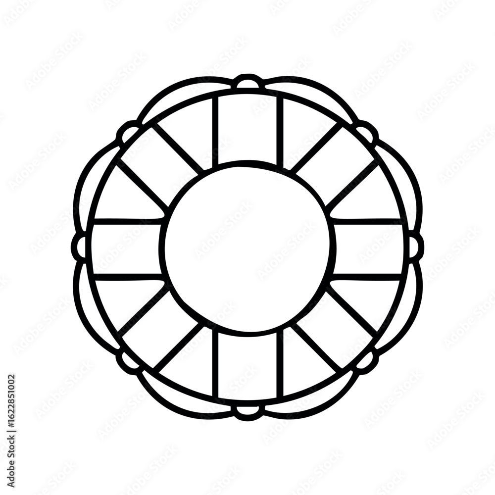 Poster geometric circular mandala design featuring symmetrical patterns and intricate linework – stock vect