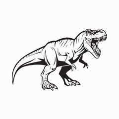 Obraz premium Angry Megalosaurus Walking and Roaring Prehistoric Dinosaur Vector Illustration Fierce Creature Design
