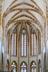 Obraz premium Ceiling and windows of the Lala Mustafa Pasha Mosque (former St. Nicholas Cathedral), Famagusta - Ammóchostos - Gazimagusa, Turkish Republic of Northern Cyprus