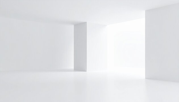 empty room with white wall