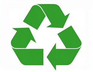 Obraz premium Minimalist Three-Arrow Eco Icon — Recycle Sign
