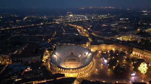 Verona Arena drone view