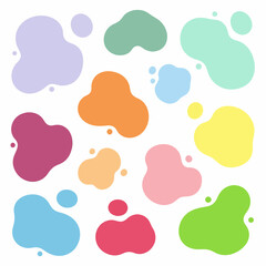 Playful pastel blobs and dots create a modern, vibrant background for eye-catching design projects