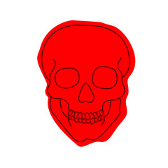 Skull head sticker