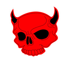 Skull head sticker