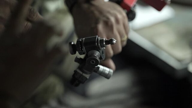 diamond polishing and manufacturing closeup and micro view of diamond 