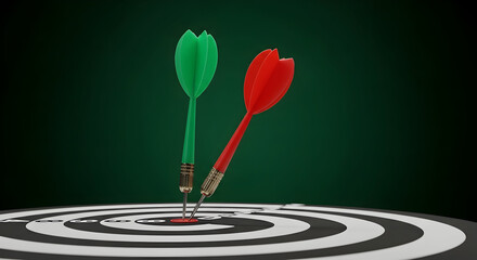 Fototapeta premium Achieve Your Goals With Precision Dartboard Target