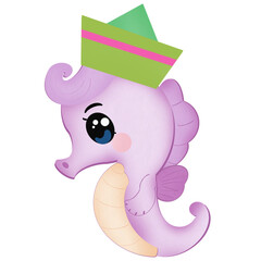 Underwater Fun with Cute Seahorses
