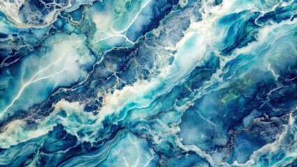 Obraz premium Abstract Ocean Swirl A Deep Blue and Teal Textured Background Image Featuring Dynamic Veins and Whimsical Patterns
