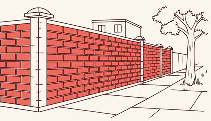 red brick wall