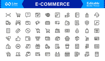 E-Commerce Business Icons – Sleek, Contemporary Design Elements for Online Stores and Digital Platforms