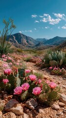 Desert wildflowers bloom