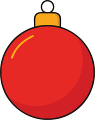 christmas ball icon on transparent background