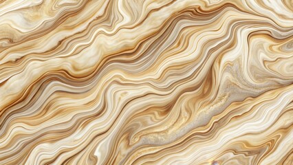 Abstract Swirling Beige and Brown Liquid Marble Texture with Subtle Gold Accents A Luxurious Background Image for Design Projects