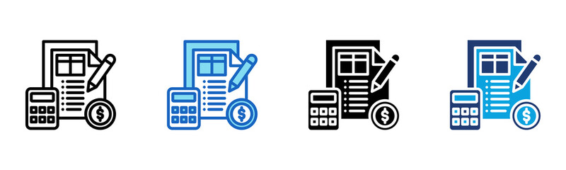 Accounting icon Multi Style Vector Illustration