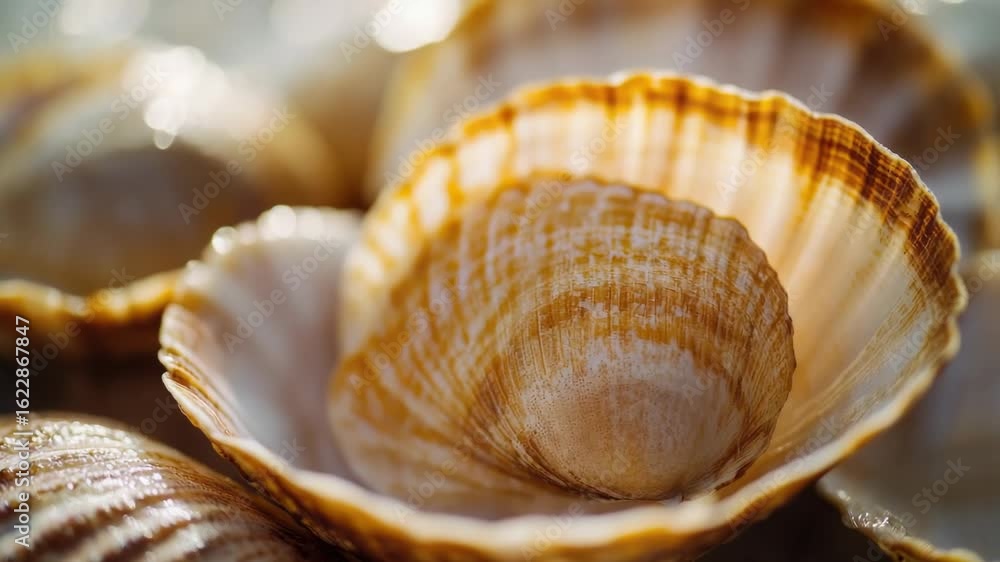 Poster a collection of shells on a surface