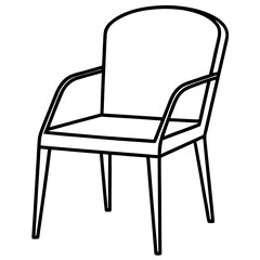 Sleek Modern Chair Line Art
