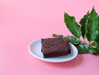 Homemade bakery and dessert. chocolate brownies Bakery.