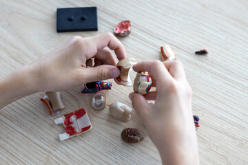 Diverse students engaged in online learning, STEM crafts, and anatomy projects at home, exploring...
