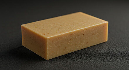 Natural Bar Soap Close-up Studio Still Life on Dark Background