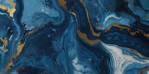Beautiful abstract blue and white marble luxurious wall grunge background. Blue marble stone wall texture.	