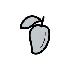 Elegant Minimalist Mango Illustration: Perfect for Branding & Design Projects