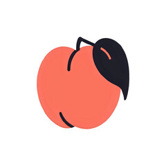 Vibrant Peach Illustration: Perfect for Branding, Websites, and More
